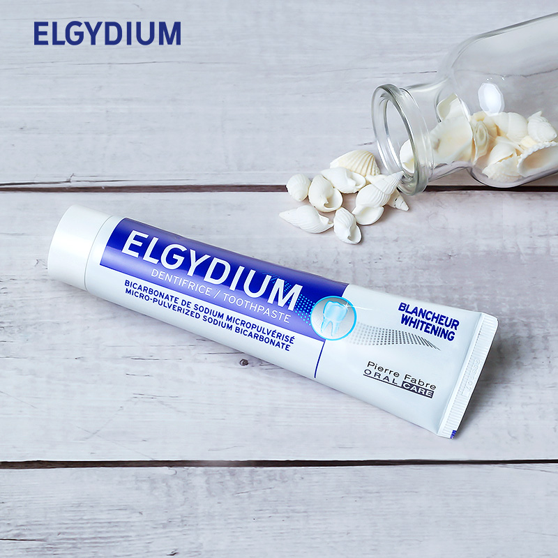 法国原装进口，ELGYDIUM 法国E家 薄荷味美白牙膏75ml *2支