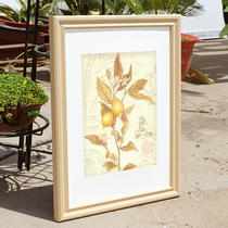 Solid wood picture frame decoration photo frame hanging wall A4 4 8 open 20 24 inch puzzle poster framing frame customization