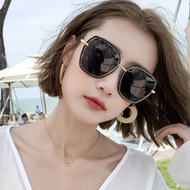 Advanced sense sunglasses 2021 New Tide girl Summer round face polarized sunglasses anti ultraviolet Net red myopia seaside