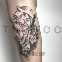 Tattoo sticker mask beautiful girl Tomie Japanese arm waterproof durable original simulation tattoo dark net red