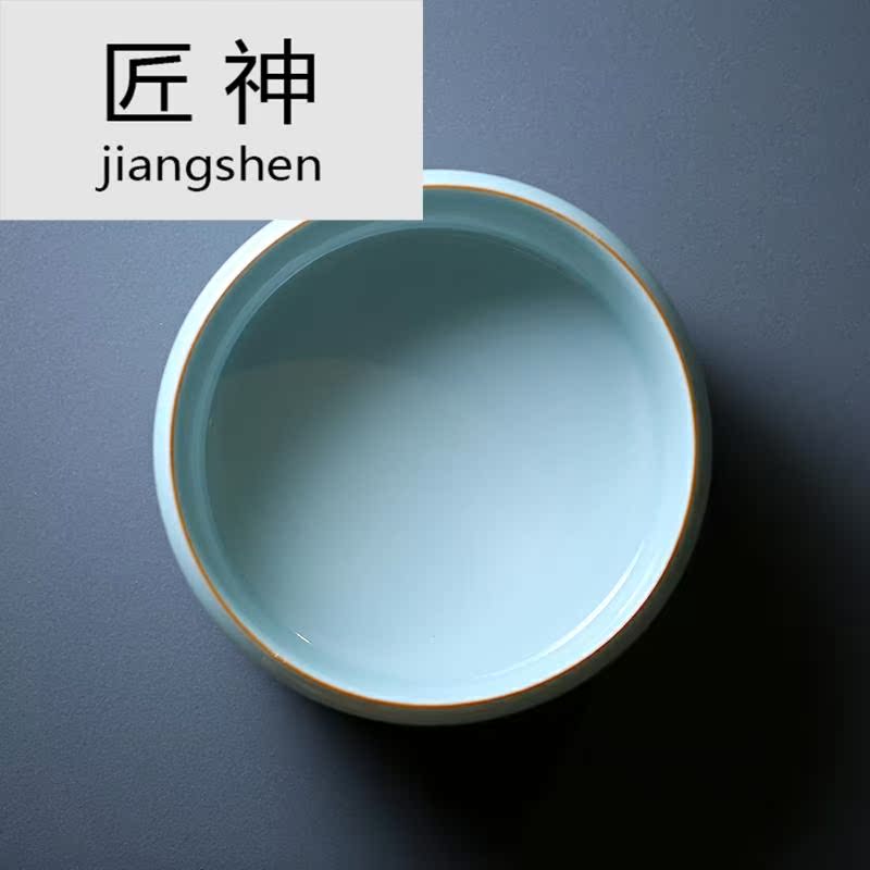 Gold silk writing brush washer powder celadon ceramics have a hall 】 【 writing brush washer water supplies four treasures of the study is the traditional Chinese painting brush calligraphy