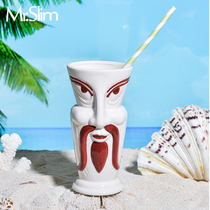 MrSlim Japanese ceramic TIKI cup Hawaiian beach cocktail cup Tiki cup Taoist cup Creative Ceramic cup