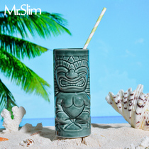MrSlim Creative ceramic TIKI cup Hawaiian tropical cocktail cup Tiki cup Zombie cup Personality vase