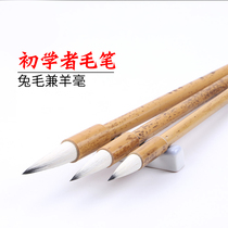 Cum-brush-brush beginner Rabbit Mao Mao-pen Large small and medium-sized block Students Adult Calligraphy Country Painting practice with pen-text room Four-treasure Cao Nang Card Elegant Calligraphy Pen
