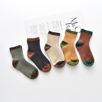 Child socks boneless autumn winter baby socks pine socks student socks daily system simple soft IN