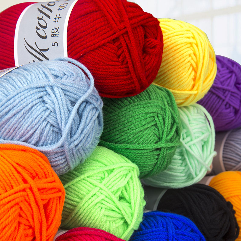love cotton knitting yarn milk cotton baby children's wool hand-knitted medium-fine baby cashmere thread crochet thread cotton thread