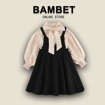 Italian BAMBET girl Autumn dress 2021 New Chinese children Korean foreign style children princess skirt