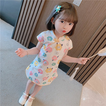 Italian BAMBET girls cheongsam dress summer dress children Chinese style dress dress baby dress baby dress