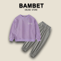 Italy BAMBET girls sports suit autumn 2021 New China big Children Fashion casual loose two-piece
