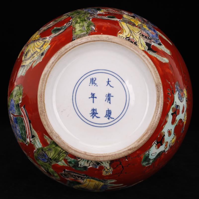 Archaize of jingdezhen porcelain kangxi with pastel old antique vase red classical Ming and the qing dynasties decorative vase furnishing articles