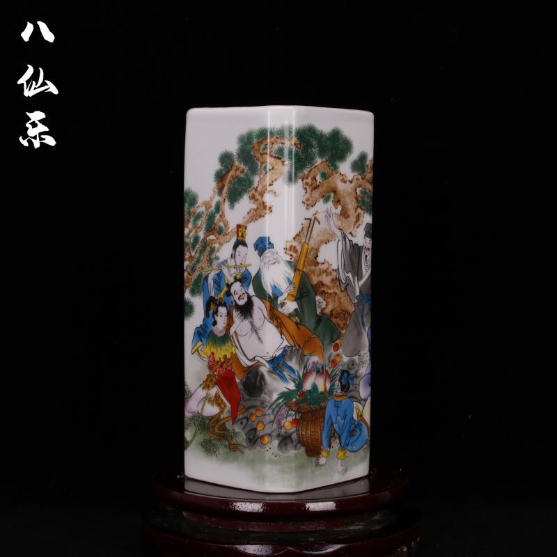 Archaize of jingdezhen porcelain porcelain industry of overall province of the republic of China company pen container antique household decoration as furnishing articles