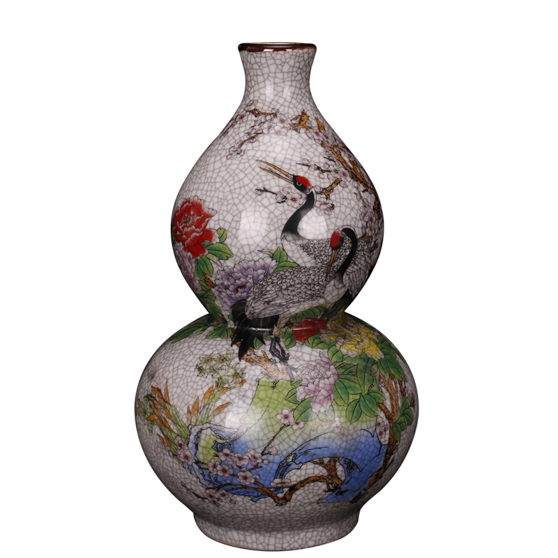 Jingdezhen imitation the qing qianlong pastel gourd name plum bottle imitation antique curios do old porcelain decoration old restoring ancient ways furnishing articles