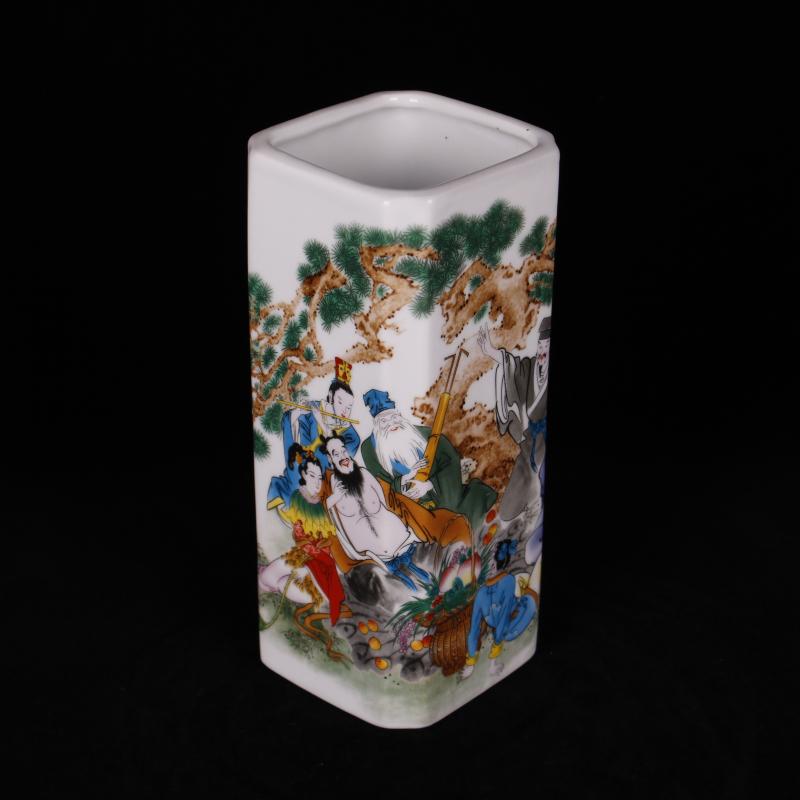 Jingdezhen imitation porcelain industry company "four desk pen container home decoration arts and crafts of overall antique reproduction antique furnishing articles