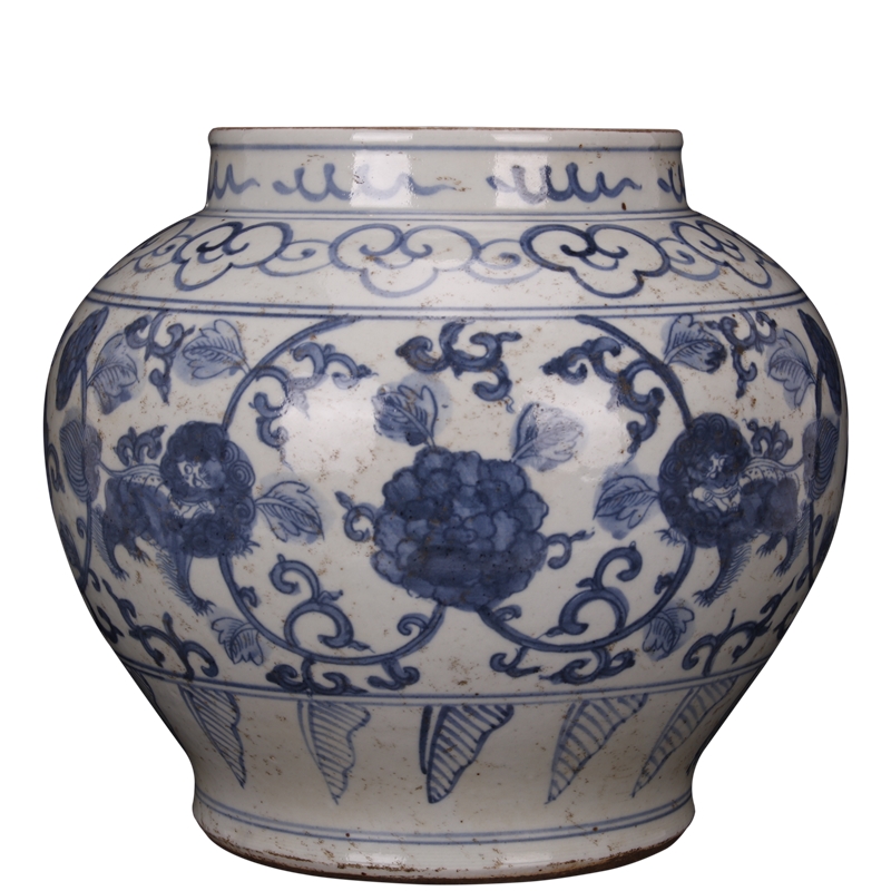 Jingdezhen antique reproduction antique collection old items hand - made porcelain branch can of Chinese style classical decoration furnishing articles