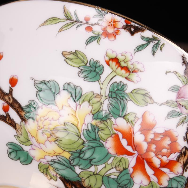 Jingdezhen imitation qianlong stays in longfeng birds and flowers, exquisite decorative bowls archaize handicrafts rich ancient frame furnishing articles