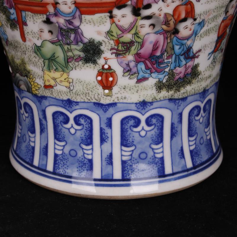 Jingdezhen imitation of yong zheng famille rose the ancient philosophers figure general tank Chinese antique antique living room a study company soft outfit furnishing articles