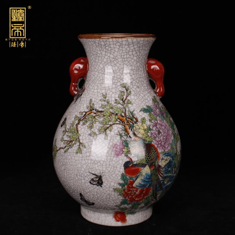 Jingdezhen imitation the qing qianlong on crackle f tube bottles of antique reproduction antique table ano decoration as old place