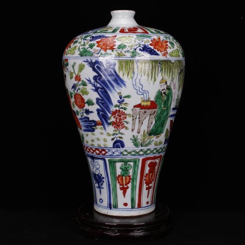 The Master of jingdezhen folk checking antique reproduction bucket color colorful mei yuan dynasty antique bottles of Chinese old goods furnishing articles