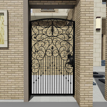 Eurostyle Iron Art Courtyard Door Villa gate Entrance Door garden Door minimalist Twin Open Iron Gate Fence Door