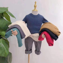 Children sweaters spring autumn beat undershirt male and female children pure color Thy blouses long sleeves big elastic