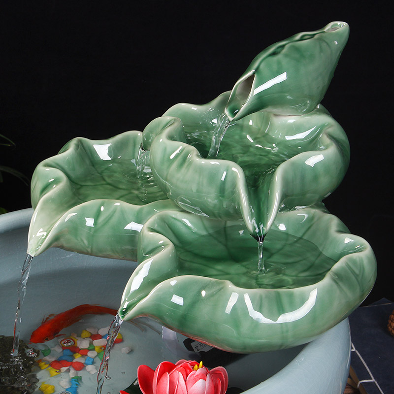 Jingdezhen ceramic aquariums household water fountain jin large fish basin landscape of furnishing articles sitting room adornment