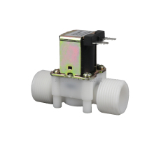 Jinsheng 6 points external thread plastic solenoid valve 12V water inlet and discharge valve six points external thread 24V 220V