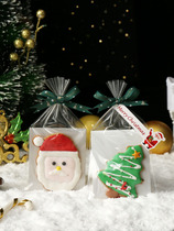 Frosting biscuit packaging bag Christmas candy bag transparent snowflake crisp cow rolling biscuit independent gift bag