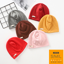 Cotton baby cap baby spring and autumn winter windproof newborn knitted cap 0-3 month 6 Childrens hat double layer