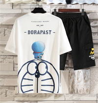 Boy Tide Brand Set 12-15-year-old junior high school student big boy 14 foreign short-sleeved T-shirt five-point shorts 16 summer suit