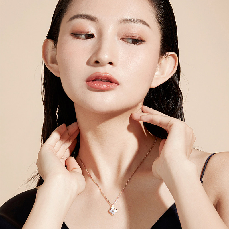 戴时光 四叶草 镶钻项链 天猫优惠券折后￥79包邮（￥1079-1000）