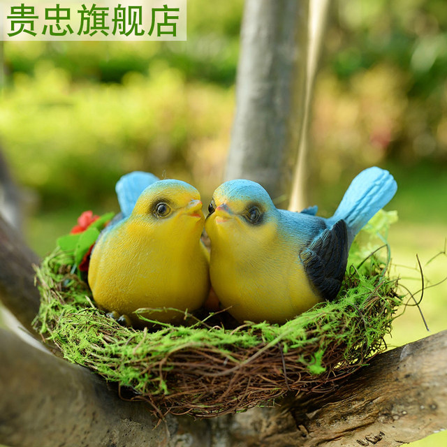 Garden courtyard decoration simulation bird decoration resin animal crafts fake bird living room desktop home gardening Garden courtyard decoration simulation bird decoration resin animal crafts fake bird living room desktop home gardening