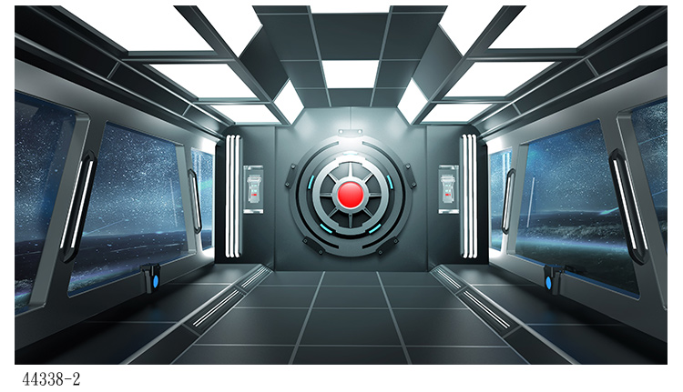 8d立体科幻宇宙太空舱壁纸延伸空间星球大战主题餐厅酒吧ktv墙纸