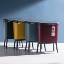 Press-type trash can home living room creative toilet toilet with lid light luxury kitchen ins modern and simple