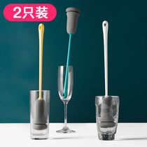 Long handle Cup brush cup glass water cup cup tea bottle thermos cup brush sponge cleaning no dead angle artifact
