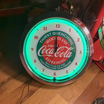 American Coca cola Coca-Cola retro classic modern neon wall clock creative personality wall watch clock