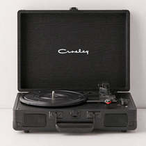 American Crosley retro bluetooth vinyl record electro-mechanical record player multi-function gramophone black wood grain color audio