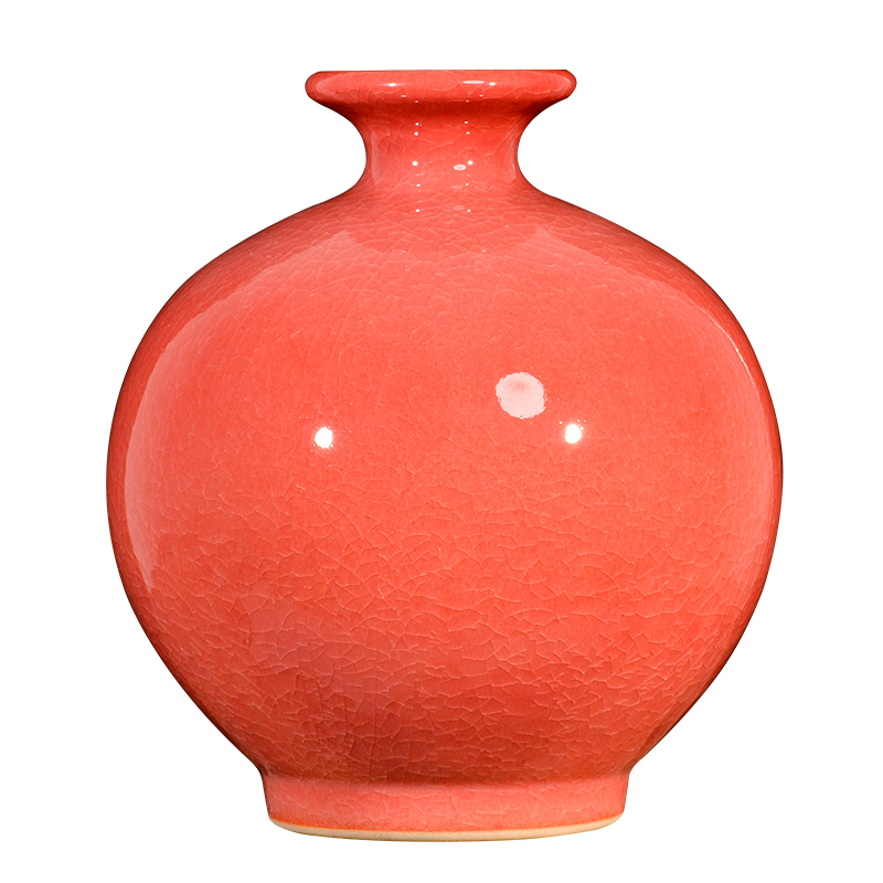 Jingdezhen ceramic up crackle vases, flower arrangement of Chinese style living room porch TV ark, home furnishing articles