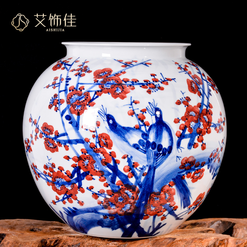 The Master of jingdezhen ceramics hand - made enamel vase flower arranging new Chinese style living room TV ark, beaming furnishing articles