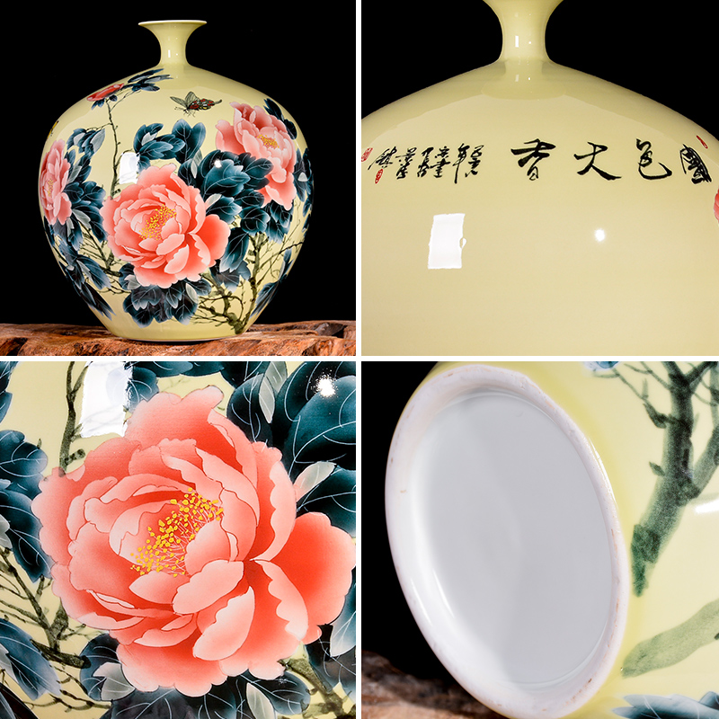 Jingdezhen ceramics, vases, flower arranging master hand draw the sitting room porch study adornment handicraft office furnishing articles