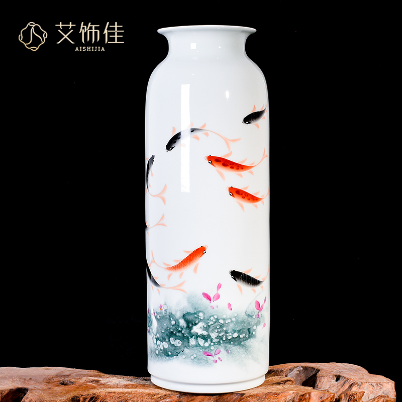 Jingdezhen ceramic vase sitting room adornment hand - made more new Chinese style household adornment TV ark, furnishing articles every year