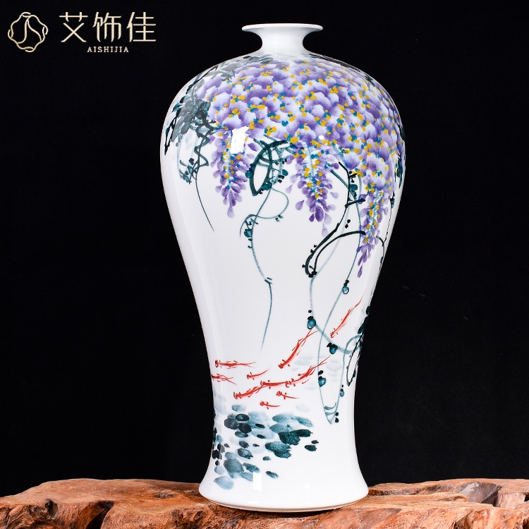 The Master of jingdezhen ceramics vase hand - made sabingga sukdun dergici jimbi living room TV cabinet rich ancient frame of Chinese style household furnishing articles