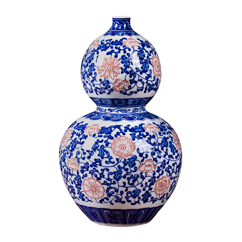 Jingdezhen ceramic vase bound branch lotus youligong archaize home sitting room porch of blue and white porcelain decorative furnishing articles