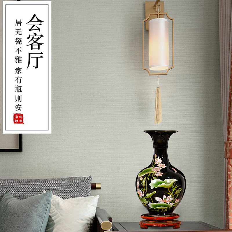 Jingdezhen ceramic vases, flower arrangement sitting room home wine study TV ark, furnishing articles sharply glaze lotus arts and crafts