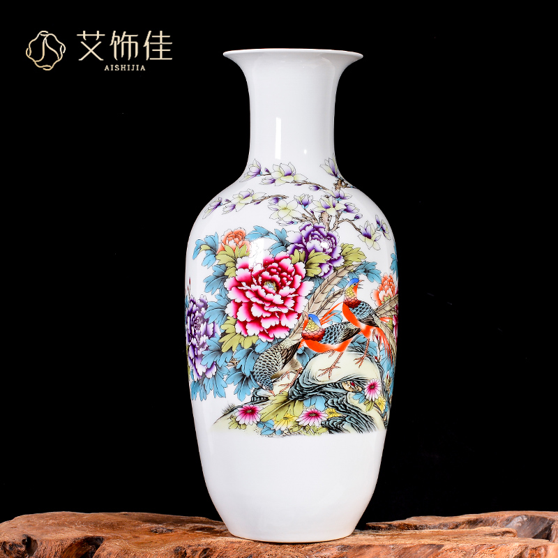 Jingdezhen ceramics powder enamel vase large TV ark, decoration of new Chinese style household, the sitting room porch decorate furnishing articles