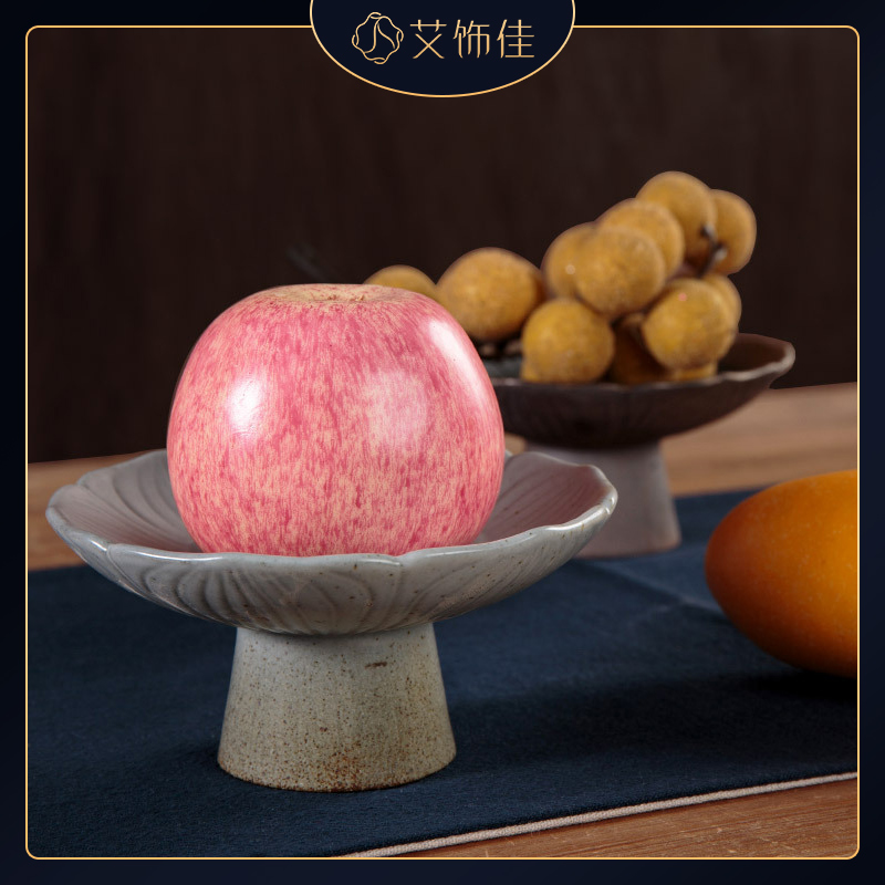 Household of Chinese style tea zen Chinese wind snack plate high tea tray ceramic dry fruit bowl sitting room tea table furnishing articles