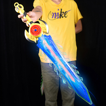 Luminous Treasure Sword Children Toy Boy Sound And Light Sword Electric Square Sky Painting the Trident Green Dragon knife 3 charged and resistant to 2-4-6 years old