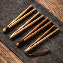 Minchuang handmade natural bamboo tea clip Teacup clip Non-slip tweezers Japanese Kung Fu tea set spare parts thickened clip