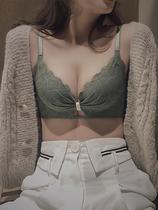 Vimi Underwear Women's Lace Gathering Adjustable Breast Bra Comfortable Bra with No Rims Small Chest Flat Chest Special Bra