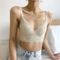 Vimi underwear French sexy lace edge thin no steel ring gathered big chest show small bra triangle cup not empty cup