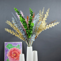 Wedding simulation flower hand touch glue Yugali 5 fork encryption money leaf wedding leaf wood autumn color flower material road lead flower arrangement